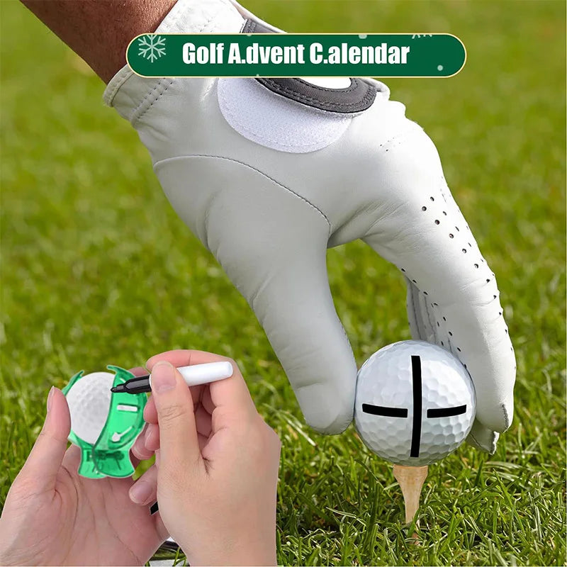 Christmas Golf Set Advent Calendar Gift 2025 Family Friends Countdown 24 Days Outdoor Sports Tool Blind Box For Golf Enthusiasts