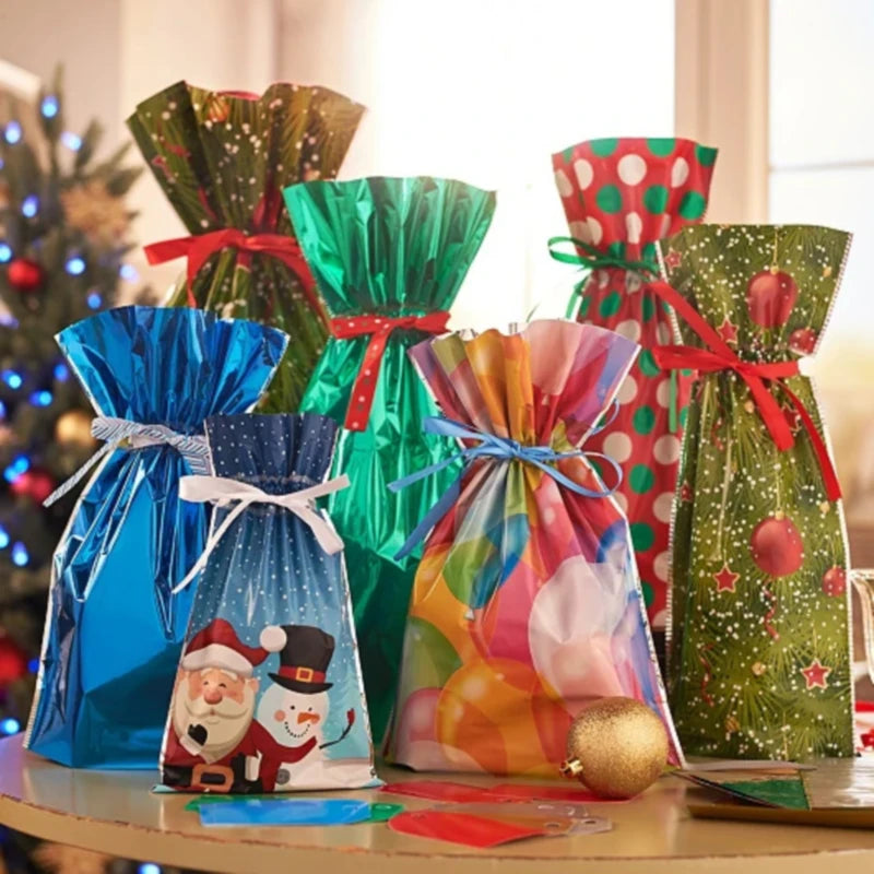 Christmas Drawstring Gift Bags