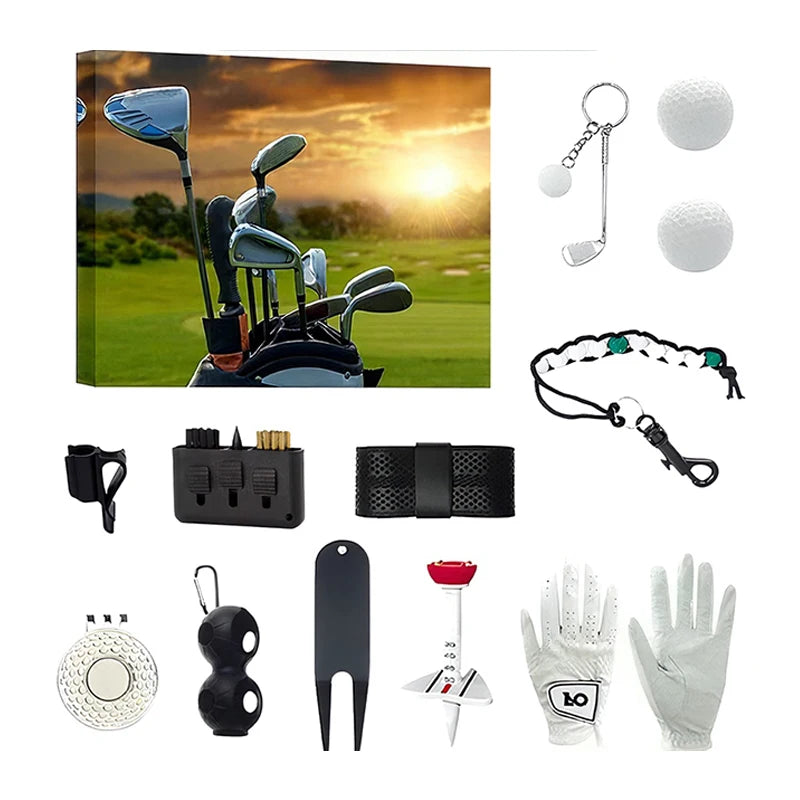 Christmas Golf Set Advent Calendar Gift 2025 Family Friends Countdown 24 Days Outdoor Sports Tool Blind Box For Golf Enthusiasts