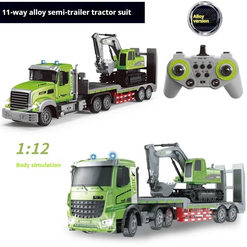 Remote Control Alloy Car RC Semi-trailer Truck