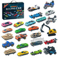 Christmas Gifts Advent Calendar 24 Days Alloy Car Inertial Vehicle Model Children's Toy Metal Cars Set Toys for Boy Kid New Year