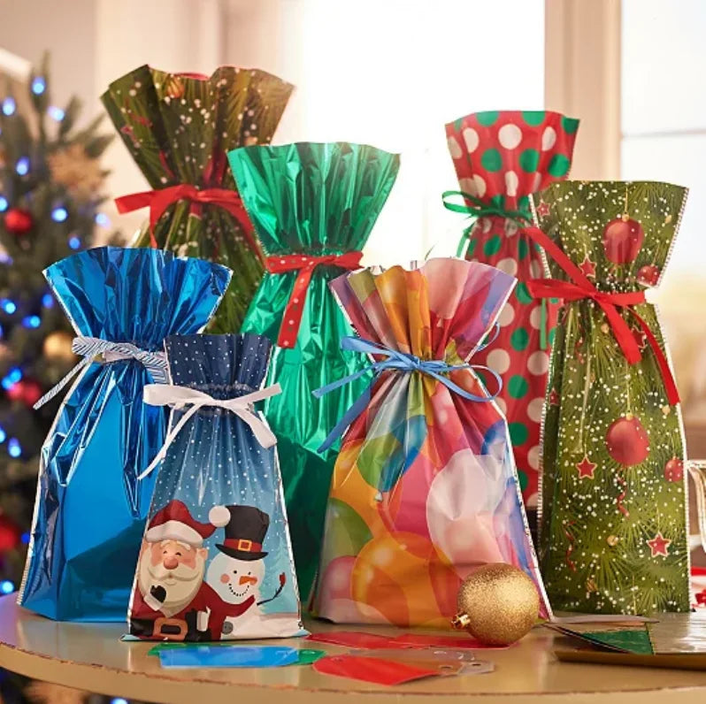 Christmas Drawstring Gift Bags